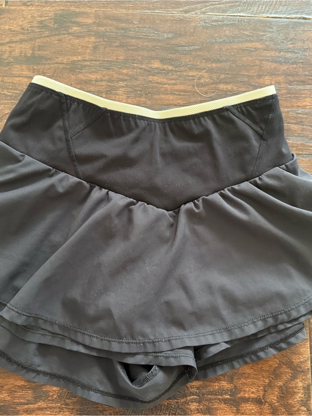 FP Movement by Free People Black Active Skort with Cream Waistband